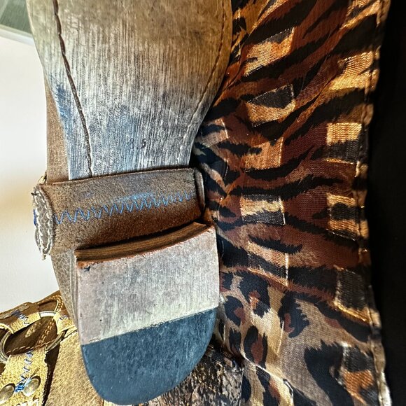 Bed Stu WMNS 8.5 Opal Brown Leather harness Boots distressed trend western boho - Picture 10 of 13